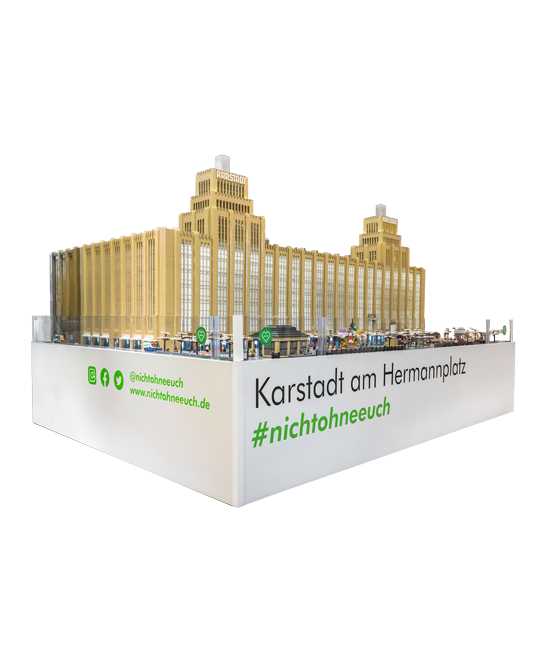 Professioneller LEGO® Modellbau bei BRYX Agency | Karstadt am Hermannplatz als Großmodell